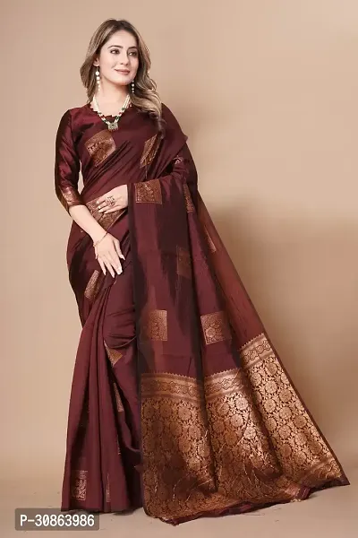 Trendy Art Silk Jacquard Silk Sarees With Blouse Piece-thumb0