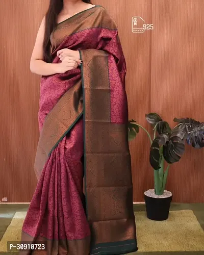 Trendy Art Silk Jacquard Silk Sarees With Blouse Piece-thumb0