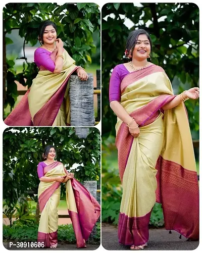 Trendy Art Silk Jacquard Silk Sarees With Blouse Piece-thumb0