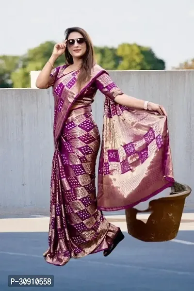 Trendy Art Silk Jacquard Silk Sarees With Blouse Piece-thumb0