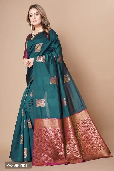 Trendy Art Silk Jacquard Silk Sarees With Blouse Piece-thumb0