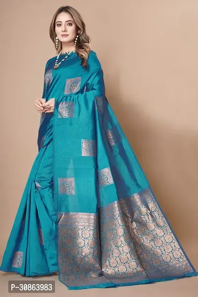 Trendy Art Silk Jacquard Silk Sarees With Blouse Piece-thumb0