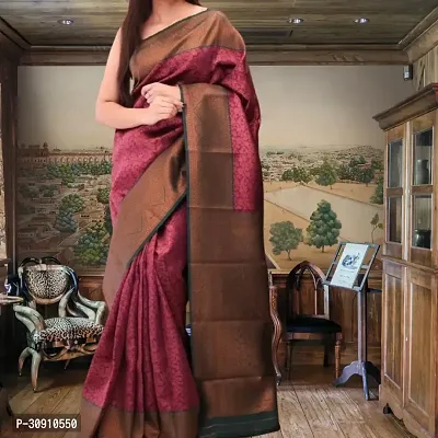 Trendy Art Silk Jacquard Silk Sarees With Blouse Piece-thumb0