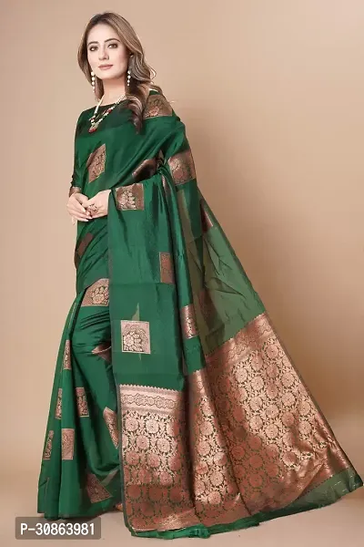 Trendy Art Silk Jacquard Silk Sarees With Blouse Piece-thumb0