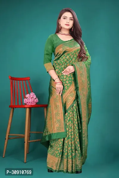 Trendy Art Silk Jacquard Silk Sarees With Blouse Piece-thumb0