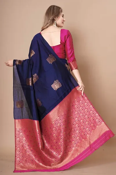 Glamorous Art Silk Saree with Blouse piece 