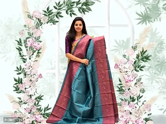 Trendy Art Silk Jacquard Silk Sarees With Blouse Piece-thumb0