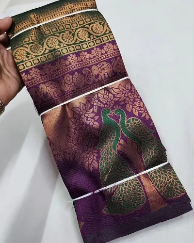 New In Art Silk Saree with Blouse piece 