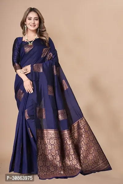 Trendy Art Silk Jacquard Silk Sarees With Blouse Piece-thumb0