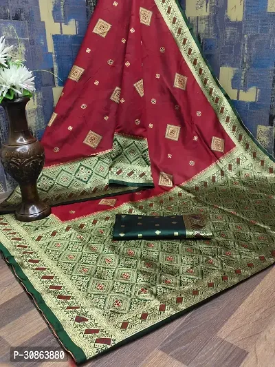 Trendy Art Silk Jacquard Silk Sarees With Blouse Piece-thumb0