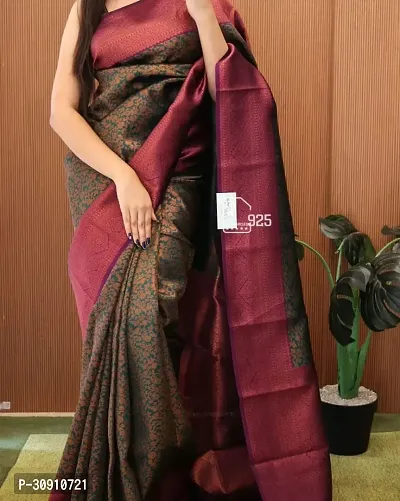 Trendy Art Silk Jacquard Silk Sarees With Blouse Piece-thumb0