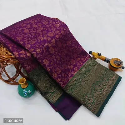 Trendy Art Silk Jacquard Silk Sarees With Blouse Piece-thumb0