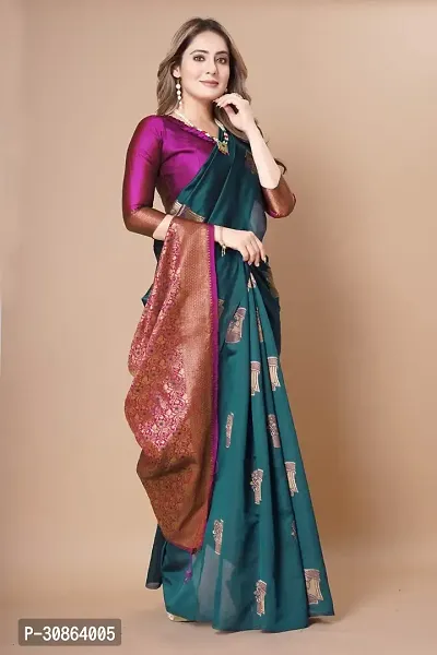 Trendy Art Silk Jacquard Silk Sarees With Blouse Piece-thumb0