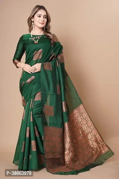 Trendy Art Silk Jacquard Silk Sarees With Blouse Piece-thumb0