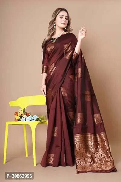 Trendy Art Silk Jacquard Silk Sarees With Blouse Piece-thumb0