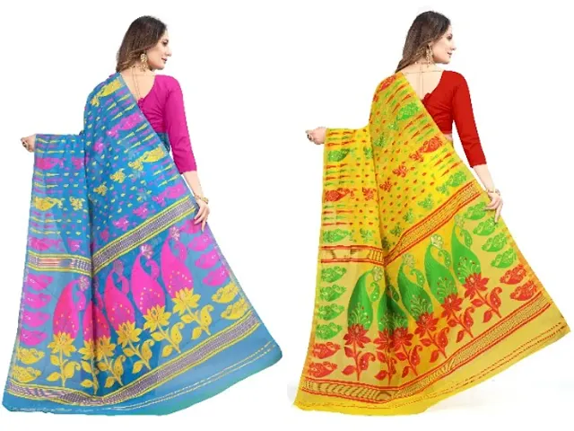 BEAUTIFUL JAMDANI COMBO SAREE FOR WOMAN,S