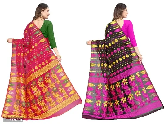 BEAUTIFUL JAMDANI COMBO SAREE FOR WOMAN,S-thumb0