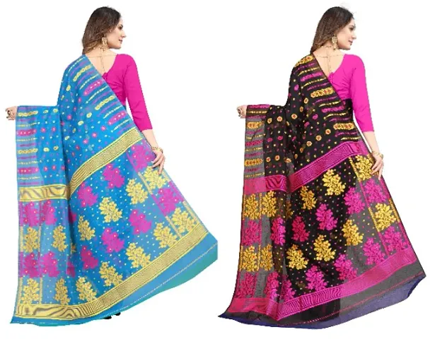 BEAUTIFUL JAMDANI COMBO SAREE FOR WOMAN,S