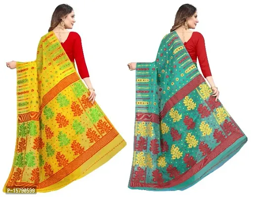 BEAUTIFUL JAMDANI COMBO SAREE FOR WOMAN,S-thumb0