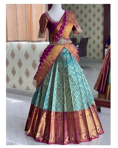 Stylish Silk Lehenga Choli Set For Women