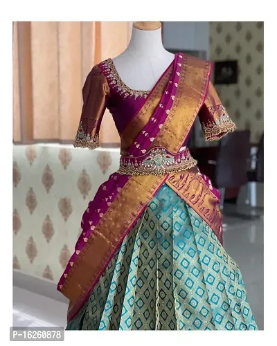 jacquard beautiful unstitched lehenga for womans-thumb4