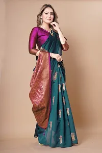 Classic Art Silk Jacquard Saree With Blouse Piece-thumb1