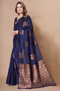 Classic Art Silk Jacquard Saree With Blouse Piece-thumb1