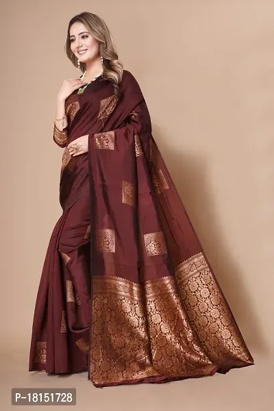 Classic Art Silk Jacquard Saree With Blouse Piece-thumb5