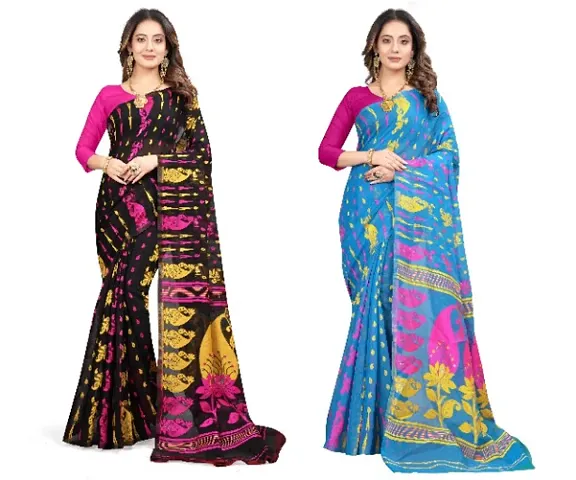 BEAUTIFUL JAMDANI COMBO SAREE FOR WOMAN,S