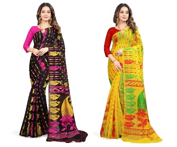 BEAUTIFUL JAMDANI COMBO SAREE FOR WOMAN,S