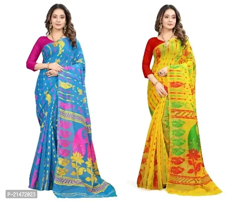 BEAUTIFUL JAMDANI COMBO SAREE FOR WOMAN,S