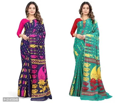 BEAUTIFUL JAMDANI COMBO SAREE FOR WOMAN,S