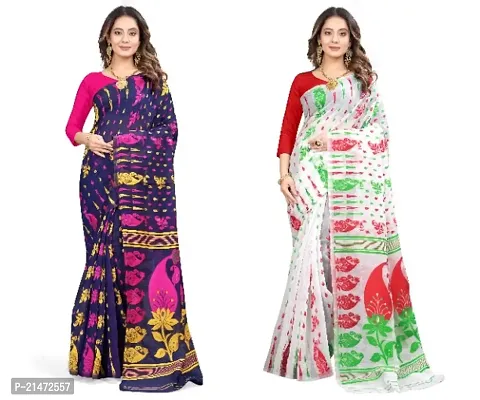 BEAUTIFUL JAMDANI COMBO SAREE FOR WOMAN,S