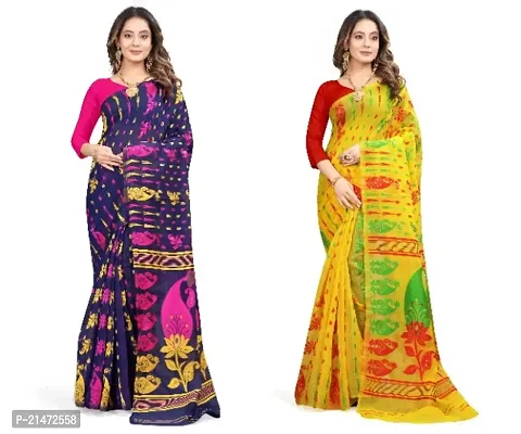 BEAUTIFUL JAMDANI COMBO SAREE FOR WOMAN,S