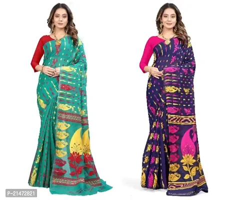 BEAUTIFUL JAMDANI COMBO SAREE FOR WOMAN,S