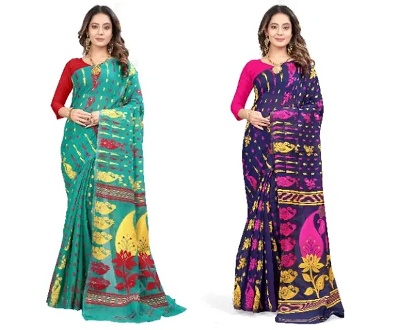 BEAUTIFUL JAMDANI COMBO SAREE FOR WOMAN,S