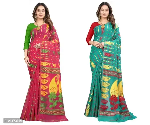 BEAUTIFUL JAMDANI COMBO SAREE FOR WOMAN,S