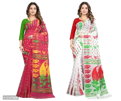 BEAUTIFUL JAMDANI COMBO SAREE FOR WOMAN,S