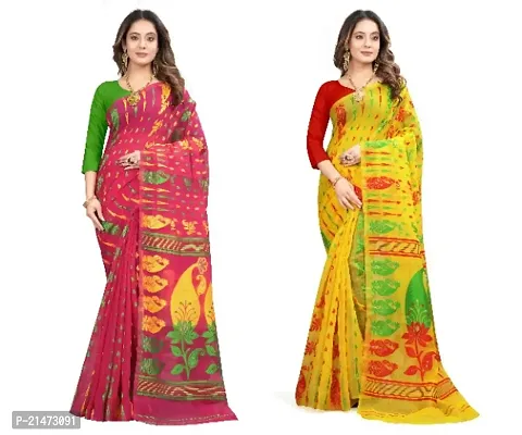 BEAUTIFUL JAMDANI COMBO SAREE FOR WOMAN,S