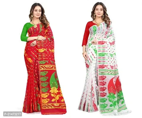 BEAUTIFUL JAMDANI COMBO SAREE FOR WOMAN,S