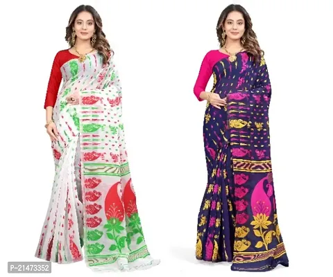 BEAUTIFUL JAMDANI COMBO SAREE FOR WOMAN,S