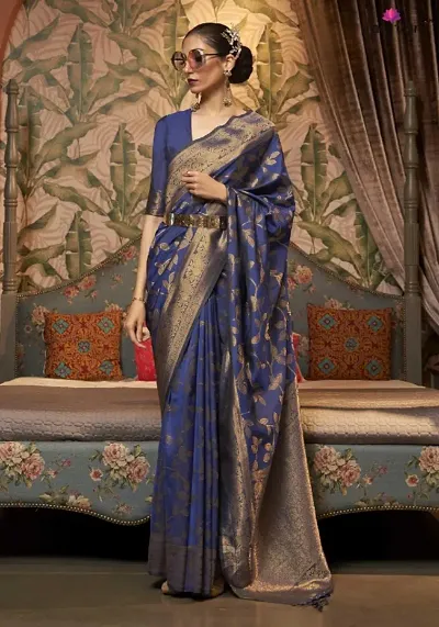 Glamorous Art Silk Saree with Blouse piece 