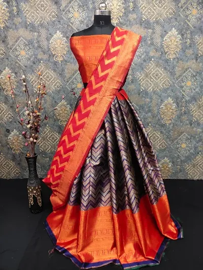 Fancy Art Silk Jacquard Semi Stitched Lehenga Choli Set