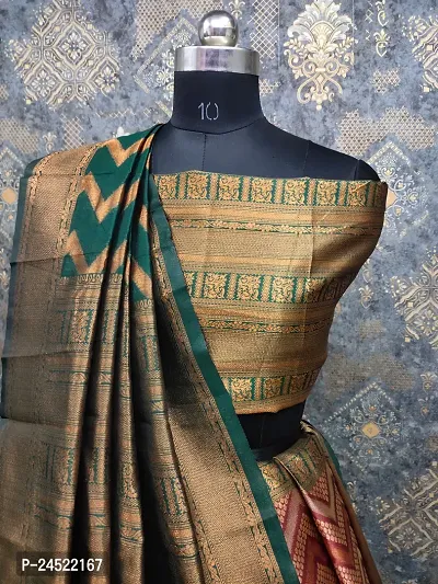 Beautiful Art Silk Semi Stitched Jacquard Lehenga For Women-thumb3