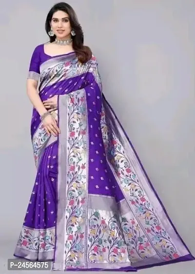 Classic Art Silk Jacquard Saree with Blouse piece