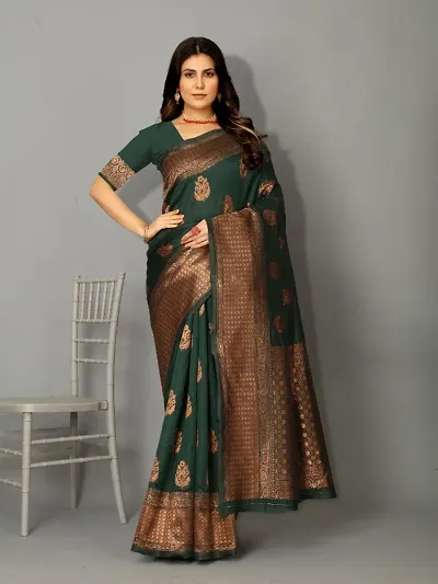 Hot Selling Art Silk Saree with Blouse piece 