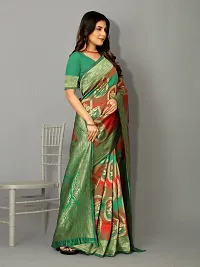 Classic Art Silk Saree with Blouse piece For Women-thumb3