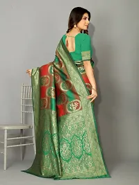 Classic Art Silk Saree with Blouse piece For Women-thumb1