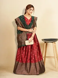 Embroidered Semi Stitched Lehenga Choli ( MAROON )-thumb2