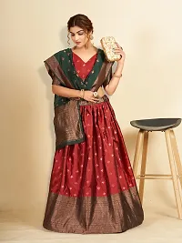 Embroidered Semi Stitched Lehenga Choli ( MAROON )-thumb3